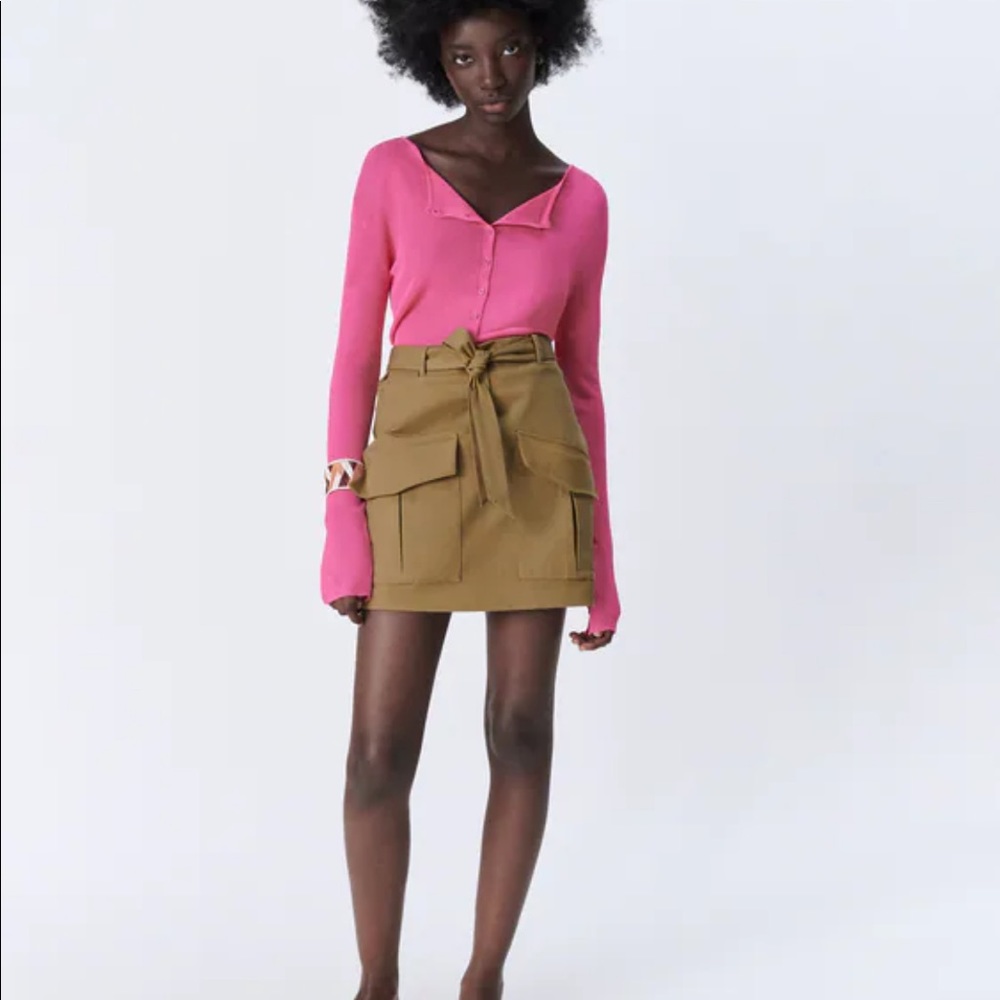Zara linen blend mini skirt